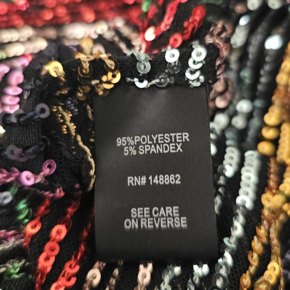 Torrid Multicolored Striped Sequin Kimono Cardigan. - Picture 7 of 7